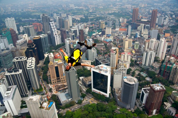 "Base Jumping KL Tower"