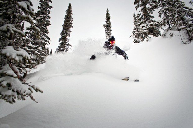 "Castle Mountain Resort Skiboarder"