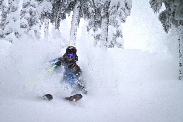 "Heli skiing at Red Mountain Resort"