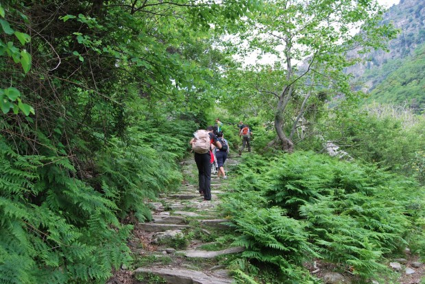 "Hiking at Xirovouni Mountain Trail"