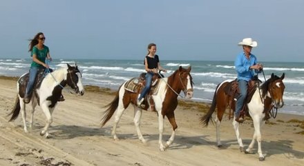 "Horseback riding at South Padre Island"
