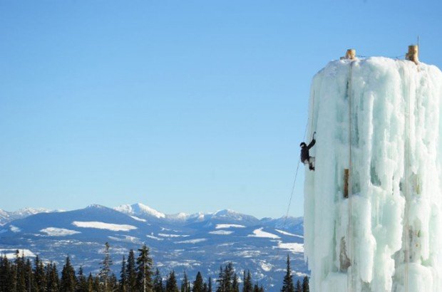 "Ice climbing at Big White Ski Resort"