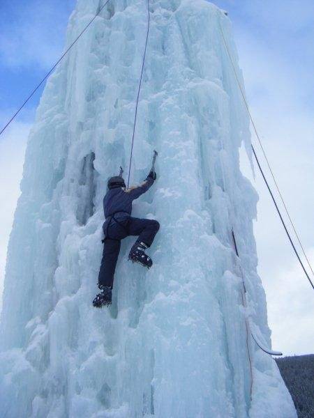 "Ice climbing at Big White Ski Resort"