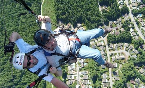 "Paragliding at Grouse Mountain"