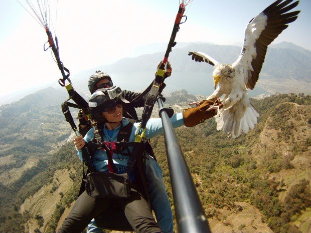 "Paragliding at Phewa Lake"