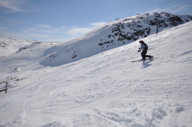 "Alpine skiing at Riksgransen Ski Resort"