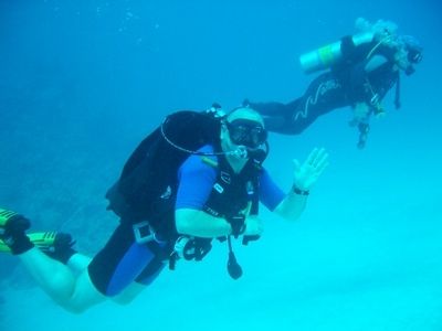 "Scuba diving at Cade's Reef Antigua and Barbuda"