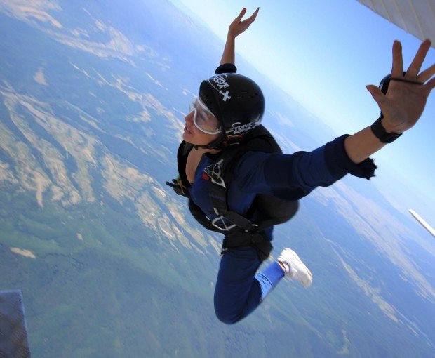 "Skydiving over Lake Havasu"