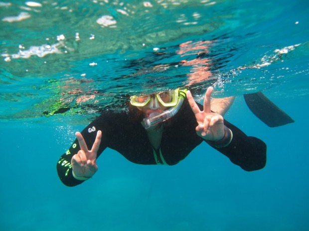 "Snorkeler at Coogee Beach"