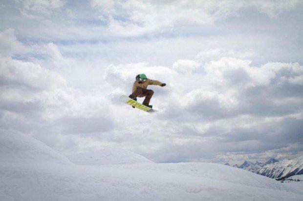 "Snowboarder at Sunshine Village"