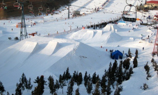 "Snowboarding Nanshan Ski Village"