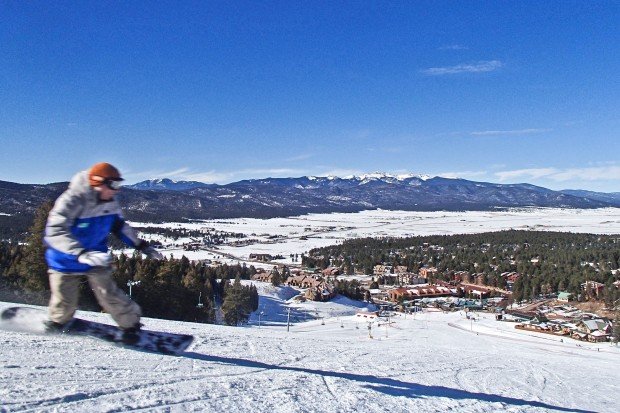 "Snowboarding at Angel Fire Resort"