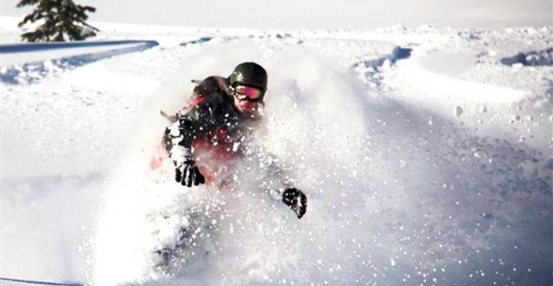 "Snowboarding at Castle Mountain Resort"