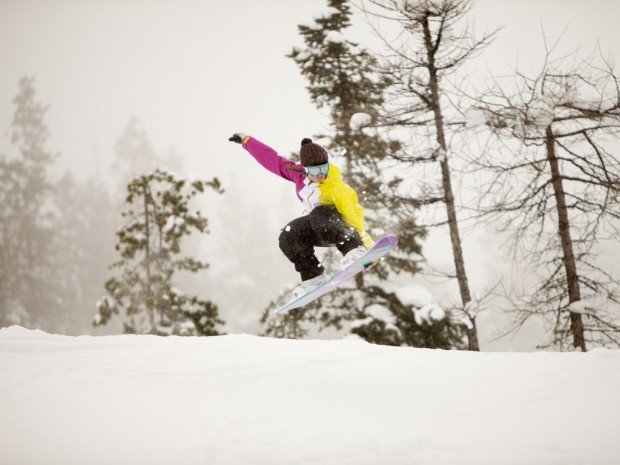 "Snowboarding at Kimberley Alpine Resort"