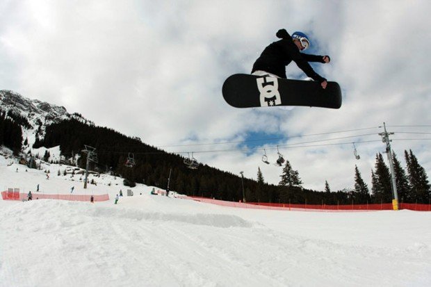 "Snowboarding at Mt Norquay"