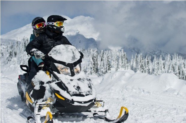 "Snowmobiling at Whistler Blackcomb Mountains"
