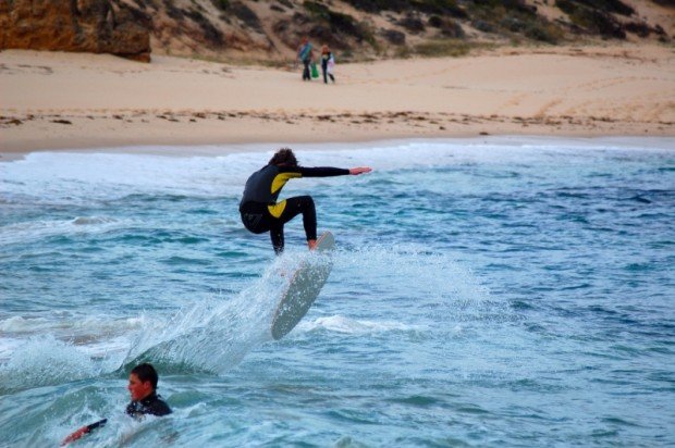 "Surfing at Koonya Reef"