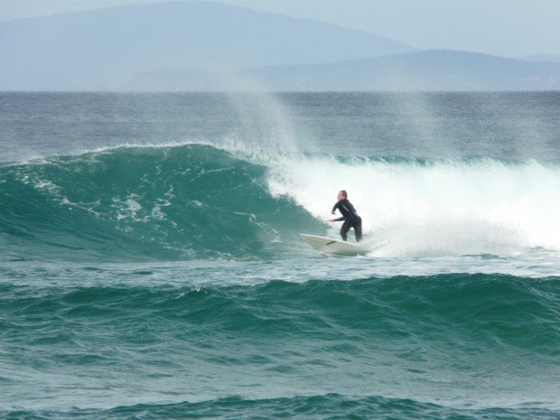 "Surfing at Roaring beach"