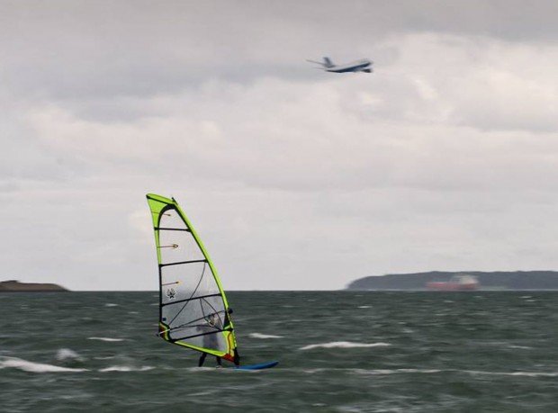 "Windsurfing at Botany Bay"