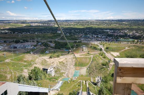 "Ziplining at Canada Olympic Park"