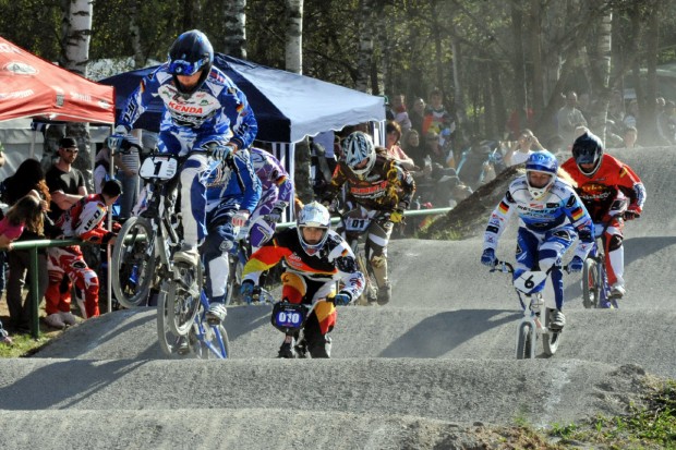 "BMX race at Kornwestheim BMX training center"