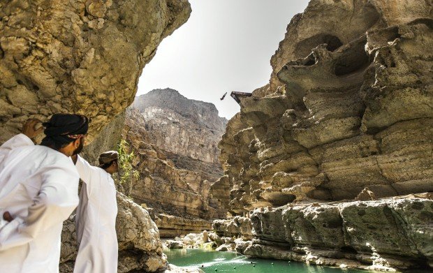 "Cliff Diving at Wabi Shab"