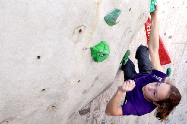 "Indoor Rock Climber in Munich"