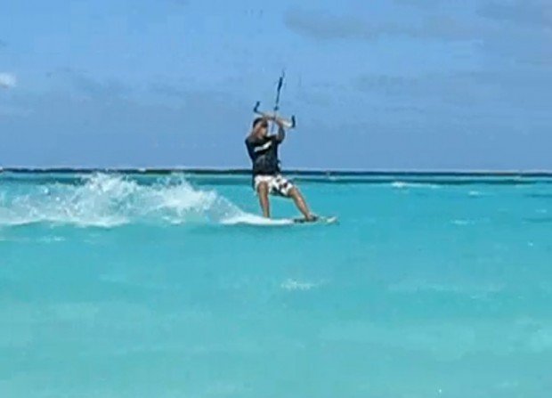 "Kitesurfing at Shoal Bay West Anguilla"