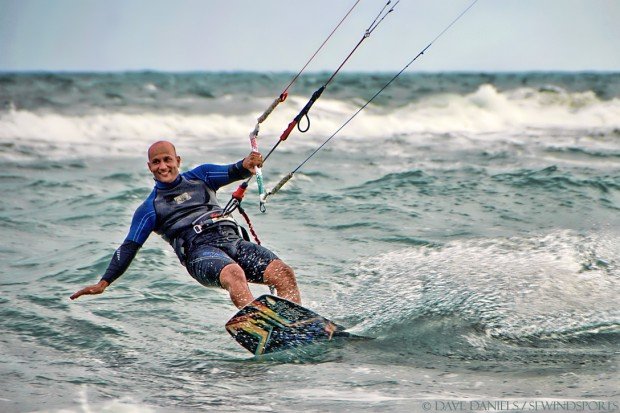 "Kitesurfing at Dania Beach"