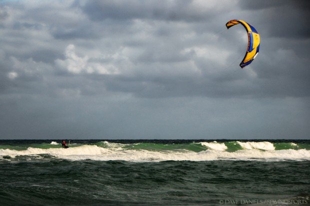 "Kitesurfing at Dania Beach"