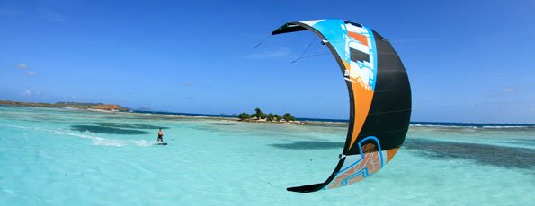"Kitesurfing at Green Island Antigua"