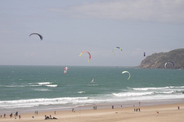 "Kitesurfing at Guincho Beach"