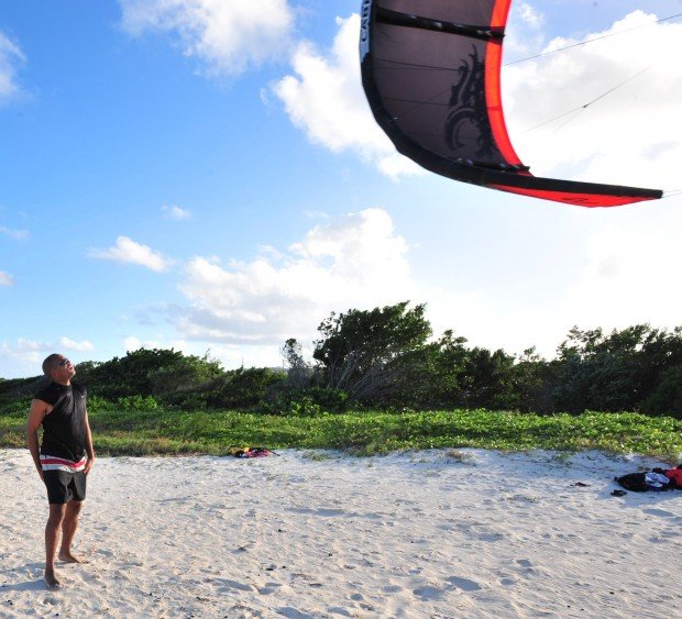 "Kitesurfing at Jabberwock Beach"