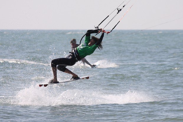 "Kitesurfing at Littlehampton"