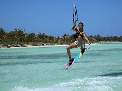 "Kitesurfing at Long Bay Anguilla"