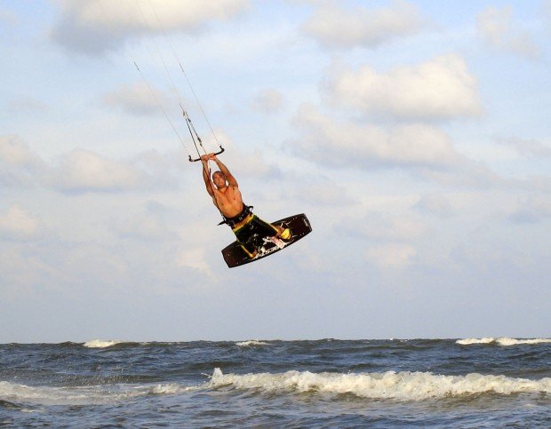 "Kitesurfing at Port Aransas"