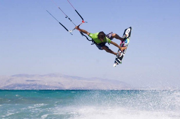 "Kitesurfing in Alaçati Bay"