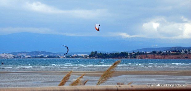 "Kitesurfing in Liani Ammos Beach"