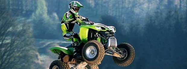 "Quad Biker in Off-Road Park Langenaltheim"