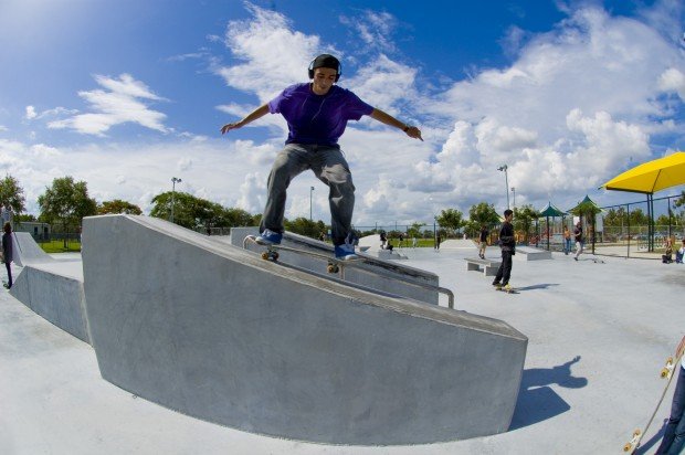 "Skate Boarding at Westwind Lakes Skatepark"