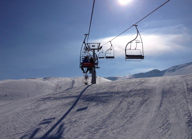 "Skiing in Mzaar Resort"