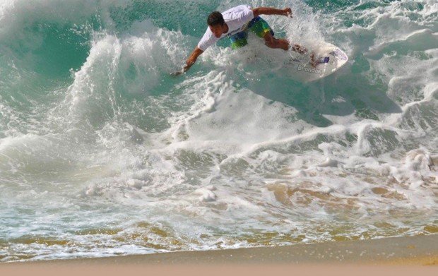 "Skimboarding at Dania Beach"