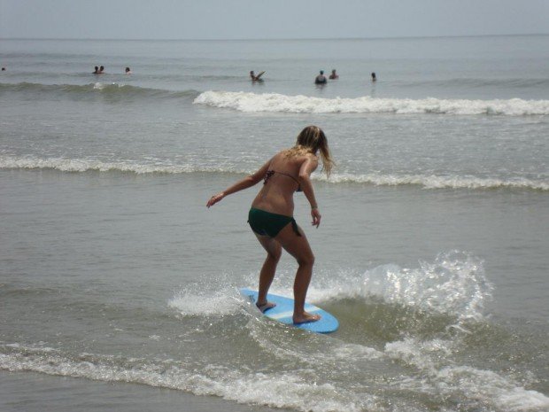 "Skimboarding at Folly Beach"