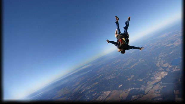 "Skydiving over Caloundra Queensland"