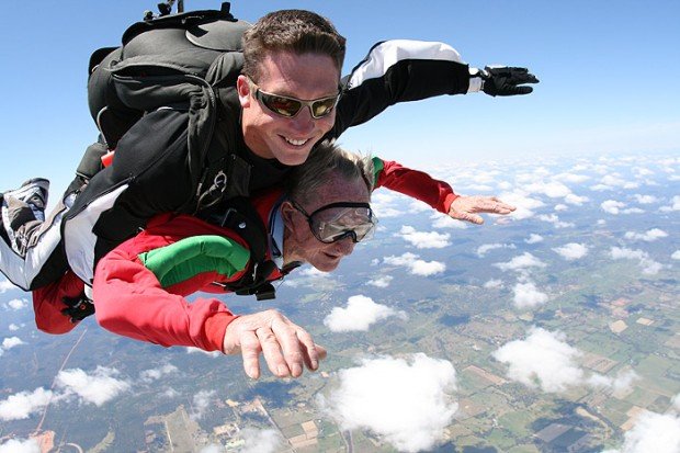 "Skydiving over Perth Australia"