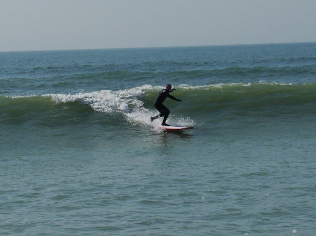 "Surfing at Bracklesham Bay"