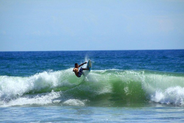 "Surfing at Dania Beach"