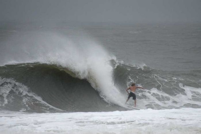 Surfing Folly Beach Charleston South Carolina USA