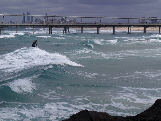 "Surfing at The Spit Queensland"