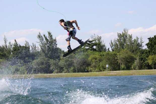 "Wakeboarding at Amelia Earhart Park"